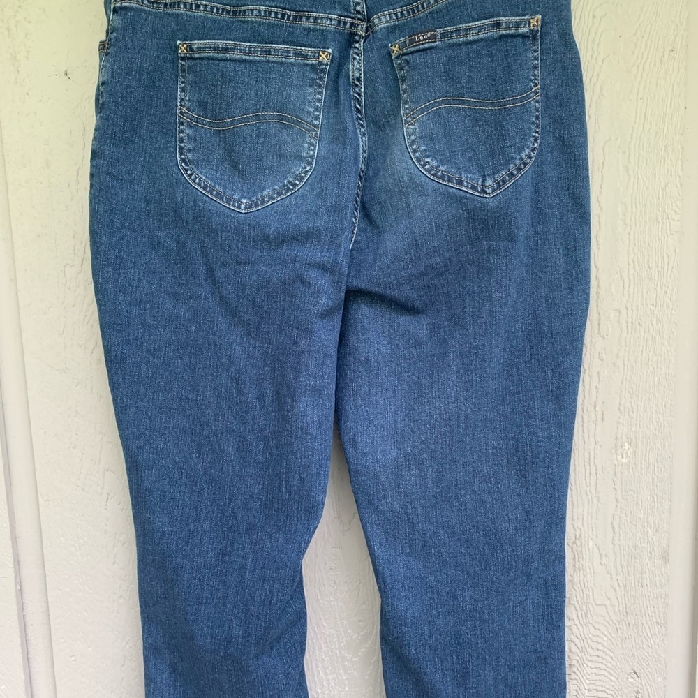 Vintage Y2K Lee Capri Jeans Size 12 32" Waist Denim Pants Womens - Picture 2 of 12